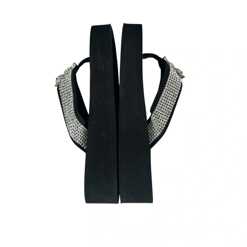 KRISTEN'S KLOSET Cat Lovers Rhinestone Slip On Wedge Flip Flop Sandals - Picture 6 of 10